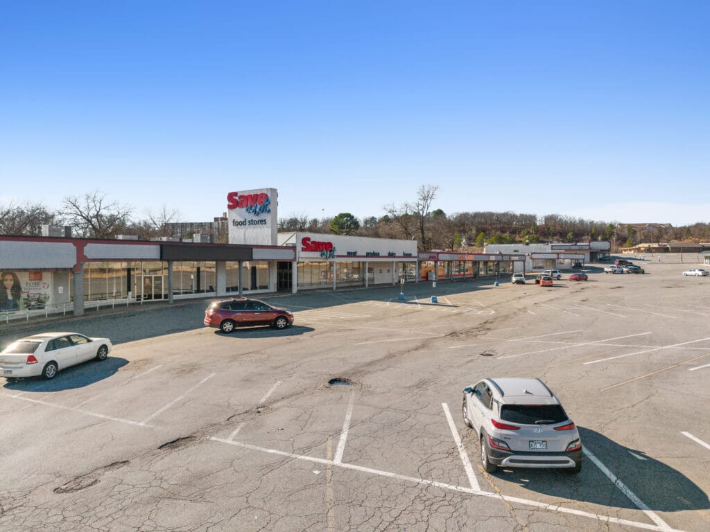 Exterior view of a commercial property at 2619 Pike Ave, Little Rock, AR, showcasing its modern architecture.