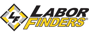 Labor Finders logo featuring bold, modern typography in a solid design, representing workforce solutions.