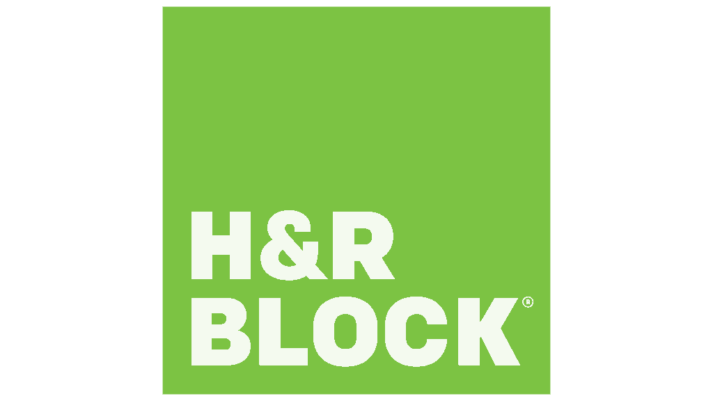H&R Block office exterior with a bright sign, showcasing tax preparation services in a welcoming environment.