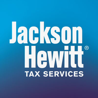 Jackson Hewitt office with a welcoming exterior, featuring a sign and large windows for customer access.