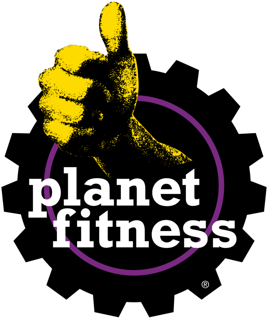 A vibrant Planet Fitness gym interior showcasing workout equipment and members exercising, emphasizing fitness and community.