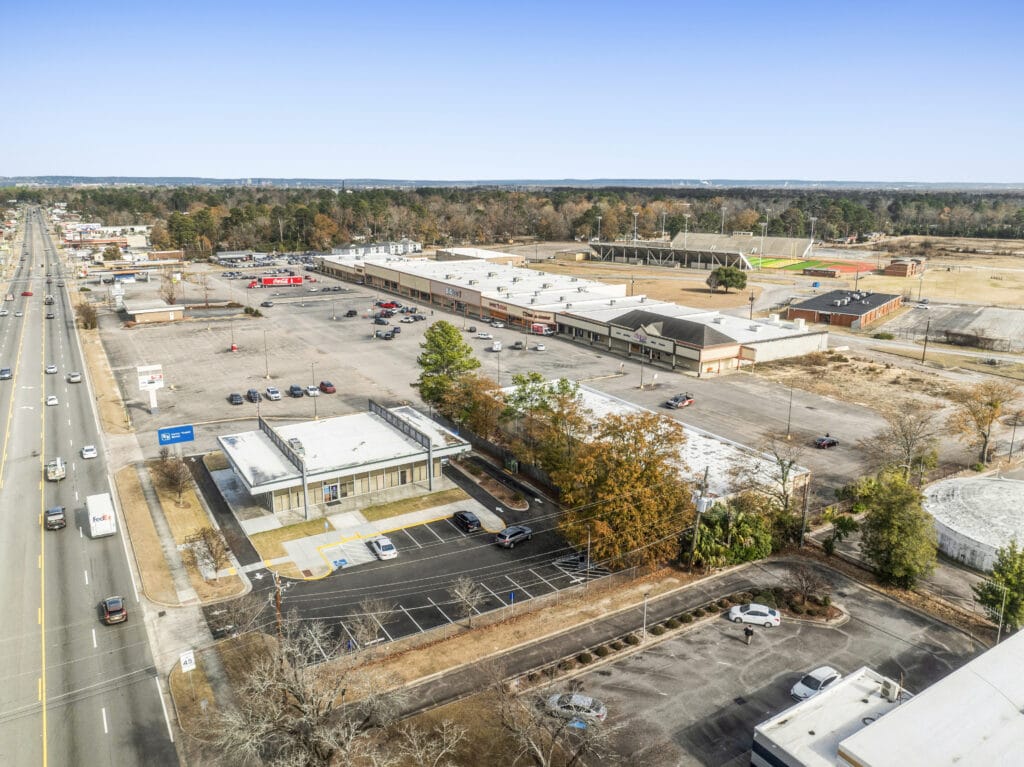 Exterior view of 2704 and 2708 Peach Orchard Rd in Augusta, GA, showcasing the building's architecture and surroundings.
