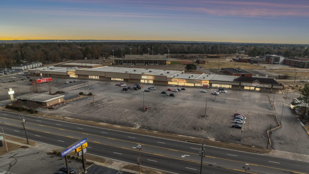 Exterior view of 2704 and 2708 Peach Orchard Rd, showcasing the building's architecture and surrounding landscaping.