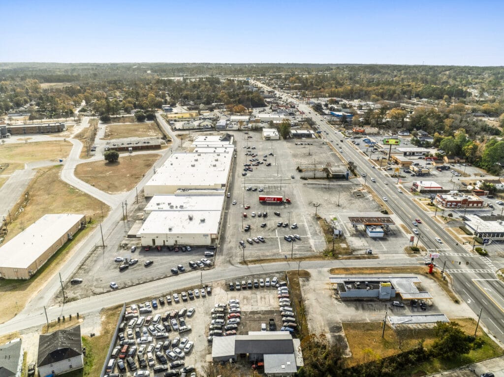 Exterior view of 2704 and 2708 Peach Orchard Rd in Augusta, GA, showcasing the property layout and surroundings.